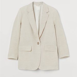 Oversize Linen Blazer